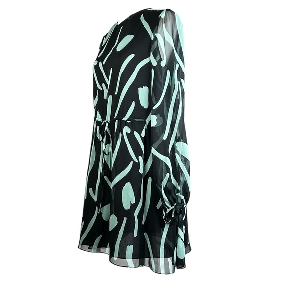 Diane Von Furstenberg Silk Mini Dress 6 Drawstring Waist Lined FLAW - Picture 6 of 13